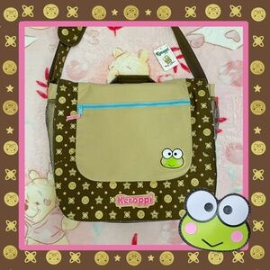 2008 Vintage Keroppi Brown Messenger Bag 🍎🐸